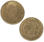 1820. Fernando VII (1808-1833). Madrid. 2 escudos. GJ. A&C 1628. Au. 6,69 g. MBC+. Est.400.