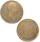 1820. Fernando VII (1808-1833). Lima. 8 escudos. JP. A&C 1767. Au. 26,99 g. Acuñación floja. MBC+ / MBC. Est.2000.
