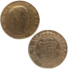 1822. Fernando VII (1808-1833). Madrid. 320 reales. SR. A&C 1778. Au. 26,83 g. Sirvió como joya. (MBC-). Est.3750.