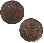 1839. Isabel II (1833-1868). Segovia. 2 maravedís. A&C 50. Cu. 1,99 g. Bella. Bonito color. EBC+. Est.140.
