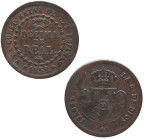 1852. Isabel II (1833-1868). Segovia. Décima de real. A&C 144. Cu. 3,69 g. MBC-. Est.10.