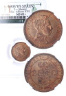 1905*05. Alfonso XII (1874-1885). 2 céntimos. A&C 11. Cu. Encapsulada por NN COINS en MS 65+. FDC. Est.70.