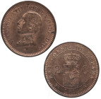 1911*11. Alfonso XIII (1886-1931). 2 céntimos. PGV. A&C 13. Cu. Brillo original. SC. Est.15.