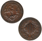 1900. Alfonso XIII (1886-1931). Barcelona. 5 céntimos UNIÓ CATALANISTA. A&C 132. Cu. 5,36 g. EBC- / EBC. Est.140.