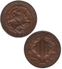 1900. Alfonso XIII (1886-1931). Barcelona. 10 céntimos UNIÓ CATALANISTA. A&C 132. Cu. 10,65 g. Bella. Brillo original. EBC+. Est.200.