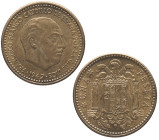 1947*48. Franco (1939-1975). 1 Peseta. A&C 46. Al-Cu. Escasa asi. SC-. Est.60.