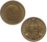 1953*60. Franco (1939-1975). 1 Peseta. A&C 59. Al-Cu. SC-. Est.25.