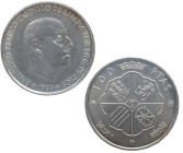 1966*70. Franco (1939-1975). 100 pesetas. A&C 150. Ag. EBC+. Est.30.