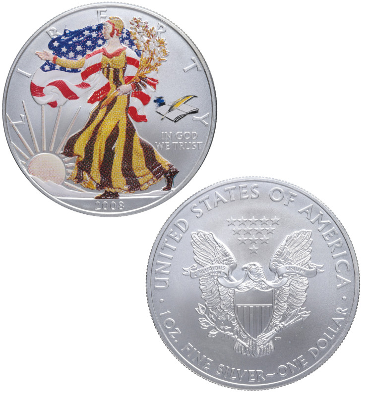 2008. Estados Unidos. West Point. Dolar. KM# 273. Ag. 31,25 g.  IN GOD WE TRUST ...