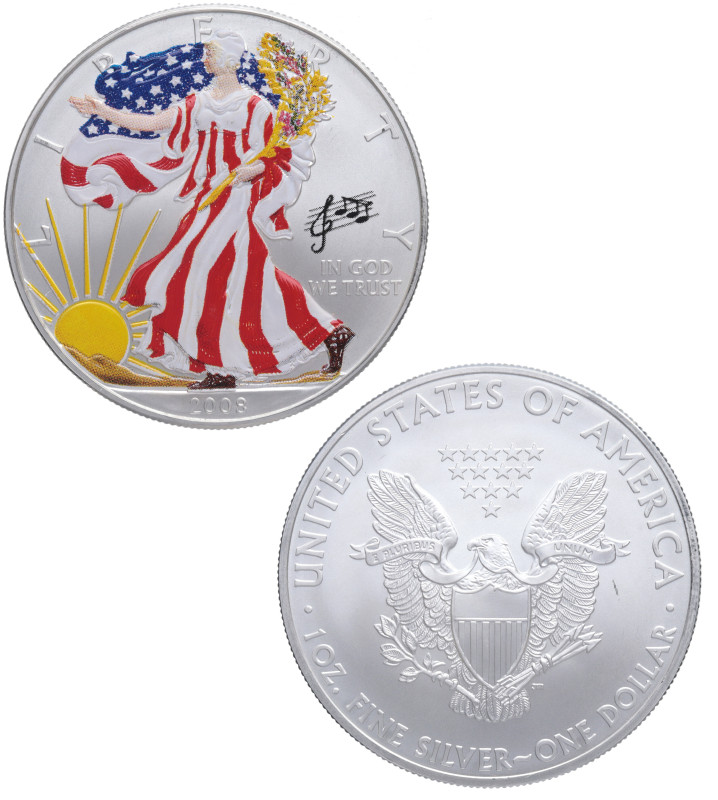 2008. Estados Unidos. West Point. Dolar. KM# 273. Ag. 31,21 g. IN GOD WE TRUST L...