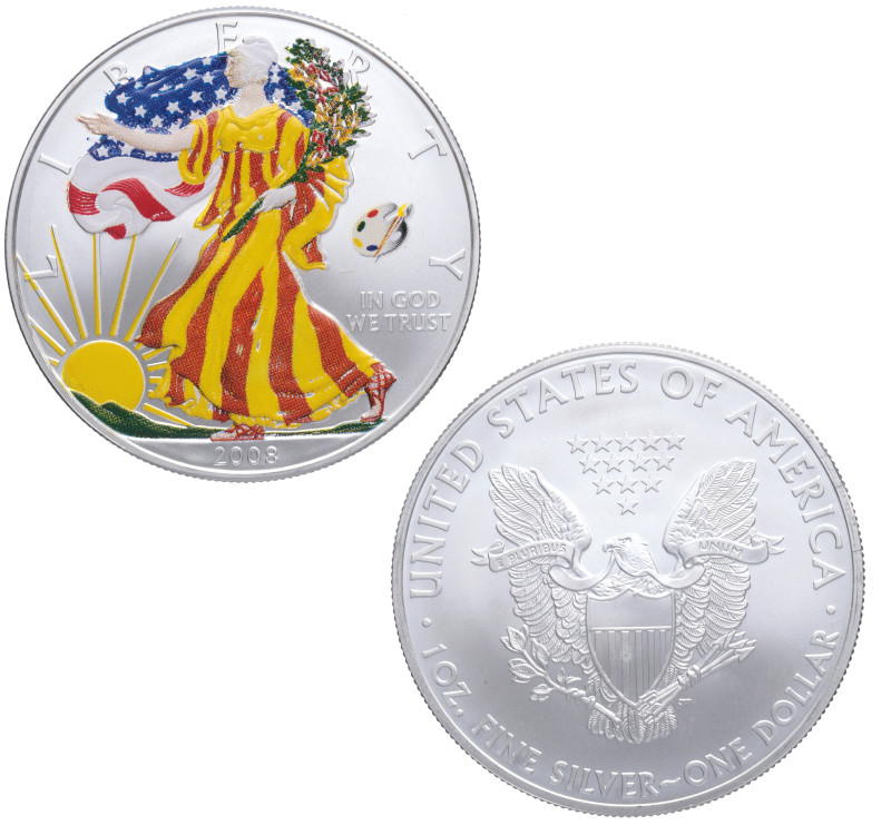 2008. Estados Unidos. West Point. Dolar. KM# 273. Ag. 31,32 g. IN GOD WE TRUST L...