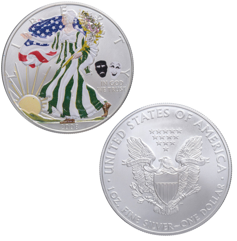2008. Estados Unidos. West Point. Dolar. KM# 273. Ag. 31,32 g. IN GOD WE TRUST L...