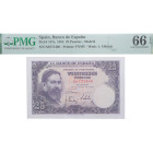 1954. Estado Español (1936-1975). Serie N. 25 pesetas. Pick#147a. Encapsulado por PMG en 66 EPQ. SC. Est.60.