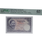 1954. Estado Español (1936-1975). Serie M. 25 pesetas. Pick#147a. Encapsulado por PMG en 65 EPQ. SC. Est.50.