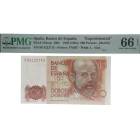 1980. Juan Carlos I (1975-2014). Serie 8 D. 200 pesetas. Pick#156exp. Encapsulado por PMG en 66 EPQ. SC. Est.70.
