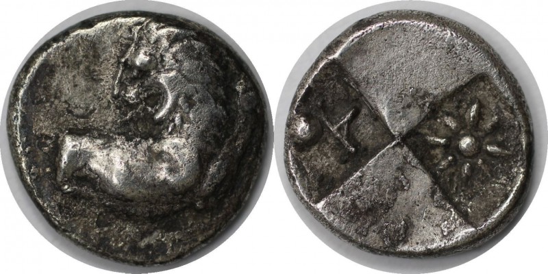 Griechische Münzen, THRAKIEN, THRAKISCHE CHERSONES. Tetrobol (2.3 g) 480 - 350 v...