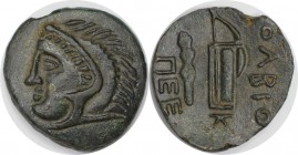 Griechische Münzen, BOSPORUS. Olbia. Bronze (7.84 g. 23 mm) 260 - 250 v. Chr, Sehr schön