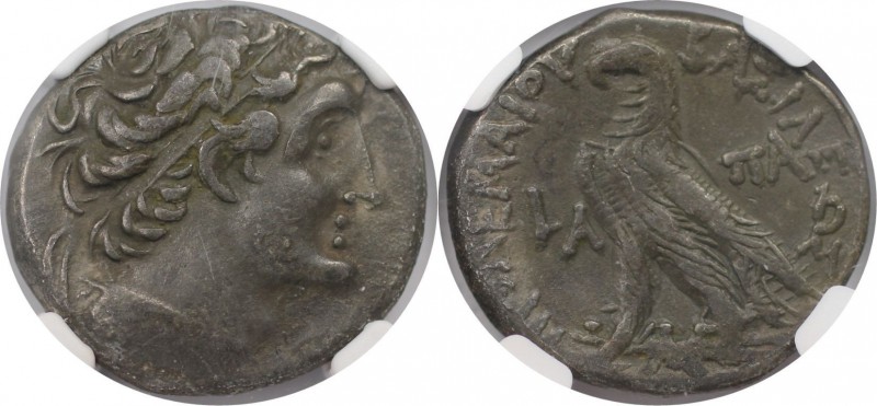 Griechische Münzen, AEGYPTUS. Ptolemäus XII Neos Dionysos, 80-51 v. Chr. AR Tetr...