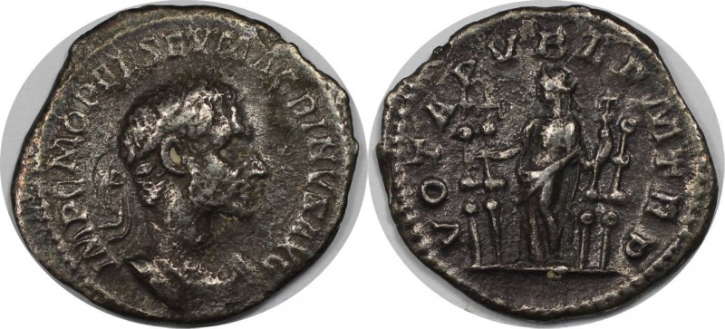 Römische Münzen, MÜNZEN DER RÖMISCHEN KAISERZEIT. Macrinus, 217-218 n. Chr, AR-D...