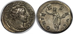 Römische Münzen, MÜNZEN DER RÖMISCHEN KAISERZEIT. Gordianus III., 238-244 n. Chr, AR-Antoninianus. Silber. 4.81 g. Sehr schön