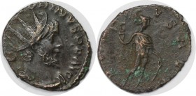 Römische Münzen, MÜNZEN DER RÖMISCHEN KAISERZEIT. Gallo Roman Empire. Victorinus 265-268 n. Chr., 1.80 g. Bronze. AGK 2ff. Vorzüglich