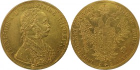 RDR – Habsburg – Österreich, KAISERREICH ÖSTERREICH. Franz Joseph (1848-1916). 4 Dukaten 1893, Wien, Gold. J: 487, Herinek:48, J: 345. Sehr schön, kl....