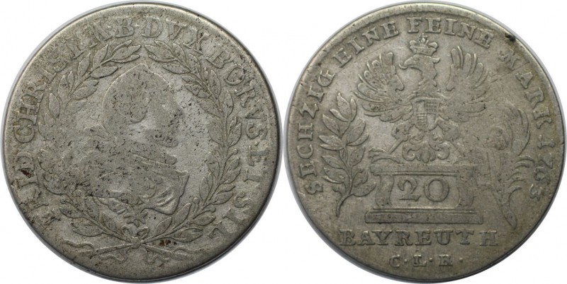 Altdeutsche Münzen und Medaillen, BRANDENBURG - BAYREUTH. Friedrich Christian (1...