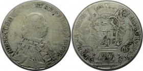 Altdeutsche Münzen und Medaillen, FULDA. Heinrich VIII. 20 Kreuzer 1762 ND, Silber. KM 121. Schön
