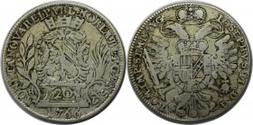 Altdeutsche Münzen und Medaillen, NÜRNBERG, STADT. 20 Kreuzer 1766. 6.46 g. Kellner 360. Fast Sehr schön