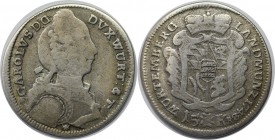 Altdeutsche Münzen und Medaillen, WÜRTTEMBERG. Karl Eugen (1744 - 1793). 15 Kreuzer 1748. Klein/Raff 277. Schön