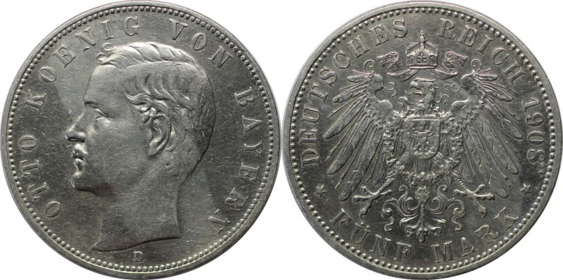 Deutsche Münzen und Medaillen ab 1871, REICHSSILBERMÜNZEN, Bayern, Otto (1886-19...