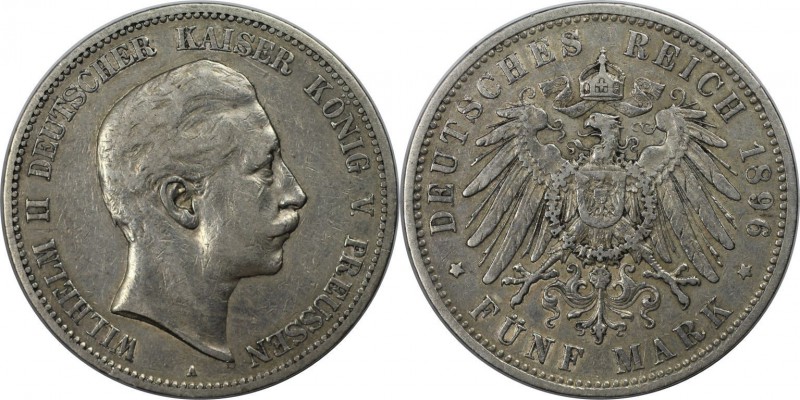 Deutsche Münzen und Medaillen ab 1871, REICHSSILBERMÜNZEN, Preußen, Wilhelm II (...