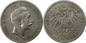 Deutsche Münzen und Medaillen ab 1871, REICHSSILBERMÜNZEN, Preußen, Wilhelm II (1888-1918). 5 Mark 1896 A, Silber. Jaeger 104. Sehr schön