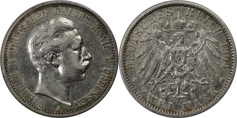 Deutsche Münzen und Medaillen ab 1871, REICHSSILBERMÜNZEN, Preußen. Wilhelm II (...