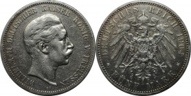 Deutsche Münzen und Medaillen ab 1871, REICHSSILBERMÜNZEN, Preußen, Wilhelm II (1888-1918). 5 Mark 1904 A, Silber. J.104. Sehr schön, Kratzer