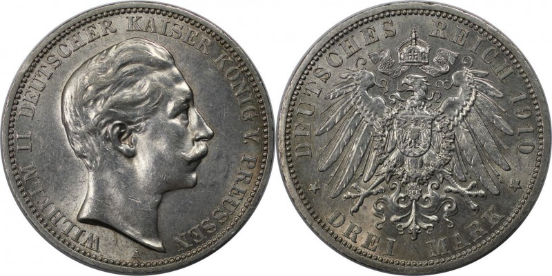 Deutsche Münzen und Medaillen ab 1871, REICHSSILBERMÜNZEN. Preußen. Wilhelm II (...