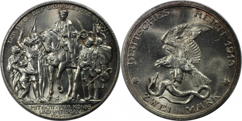 Deutsche Münzen und Medaillen ab 1871, REICHSSILBERMÜNZEN, Preußen, Wilhelm II (...