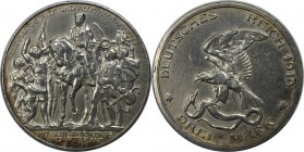 Deutsche Münzen und Medaillen ab 1871, REICHSSILBERMÜNZEN. Preußen. Wilhelm II (1888-1918). 3 Mark 1913 A, Silber. Jaeger 110. Vorzüglich-Stempelglanz...