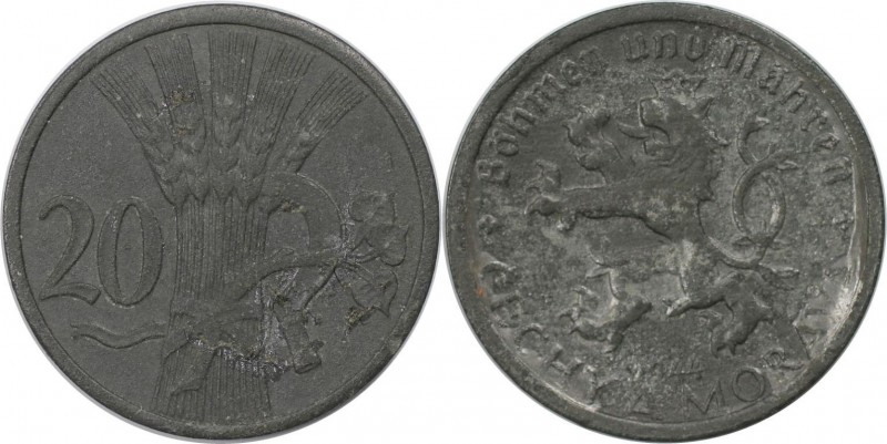 Deutsche Münzen und Medaillen ab 1871, DEUTSCHE NEBENGEBIETE. Protektorat Böhmen...