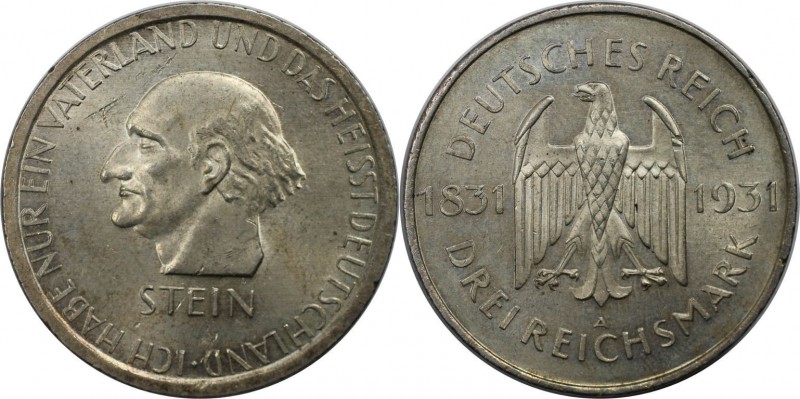 Deutsche Münzen und Medaillen ab 1871, WEIMARER REPUBLIK. 100. Todestag Freiherr...