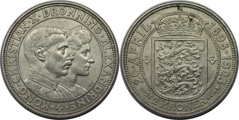 Europäische Münzen und Medaillen, Dänemark / Denmark. Christian X. & Alexandrine...