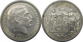 Europäische Münzen und Medaillen, Dänemark / Denmark. Christian X. (1912-1947). Auf den 60. Geburtstag des Königs. 2 Kroner 1930, Silber. KM 829. Vorz...