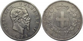 Europäische Münzen und Medaillen, Italien / Italy. Viktor Emanuel II. (1849 - 1878). 5 Lire 1873 M BN, Silber. KM 8.3. Sehr schön+