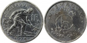 Europäische Münzen und Medaillen, Luxemburg / Luxembourg. Charlotte. 1 Franc 1924, Nickel. KM 35. Sehr schön-vorzüglich
