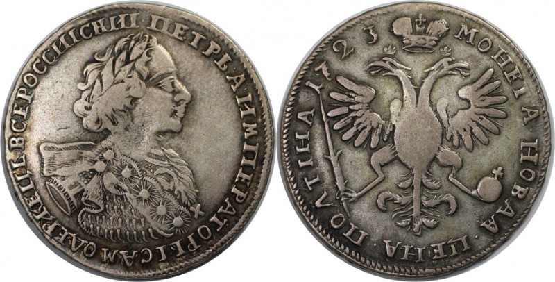 Russische Münzen und Medaillen, Peter I. (1699-1725). Poltina 1723, Moskau, Red ...