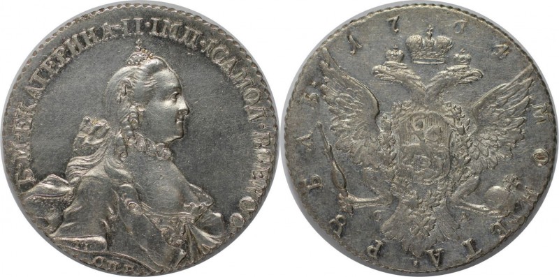 Russische Münzen und Medaillen, Katharina II (1762-1796). Rubel 1764 SPB SA, Sil...