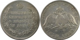 Russische Münzen und Medaillen, Nikolaus I. (1826-1855). Rubel 1830 SPB NG, Silber. Sehr schön+