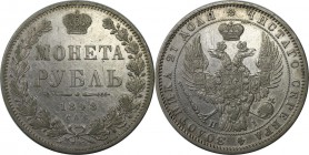 Russische Münzen und Medaillen, Nikolaus I. (1826-1855). Rubel 1848 SPB NI, Silber. Vorzüglich