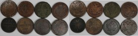 Russische Münzen und Medaillen, Lots und Samllungen Russische Münzen und Medaillen. 7 x 5 Kopeken 1760 - 1803, 3 Kopeken 1842. Lot von 8 münzen. Kupfe...