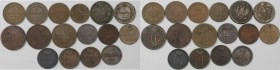 Russische Münzen und Medaillen, Lots und Samllungen Russische Münzen und Medaillen. 1/2 Kopeke 1840 EM, 1/2 Kopeke 1845 CM, 1 Kopeke 1840 SPM, 11 x 1 ...